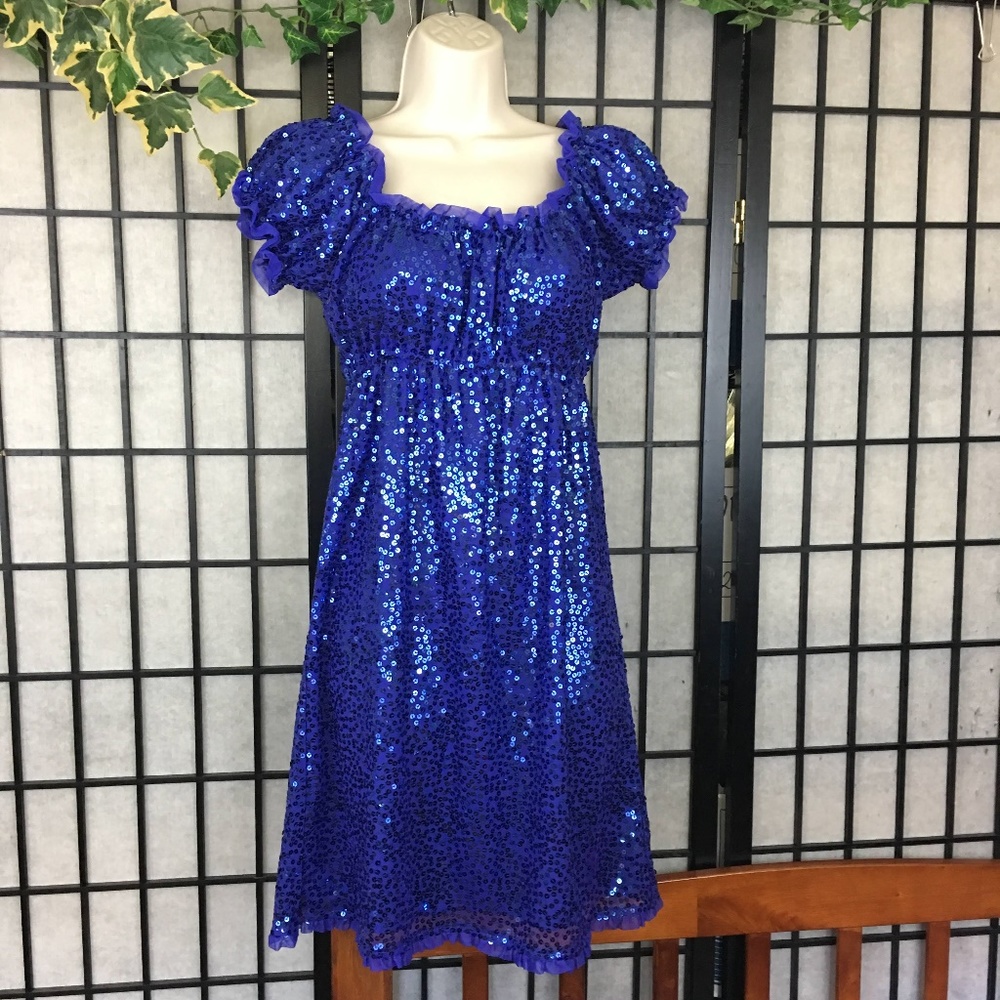 Beautiful Betsy Johnson  Blue Glitter Dress size 2